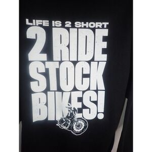 Fbomb Baggers Hoodie Sweatshirt Men 2XL Black Biker Life too short to ride stock